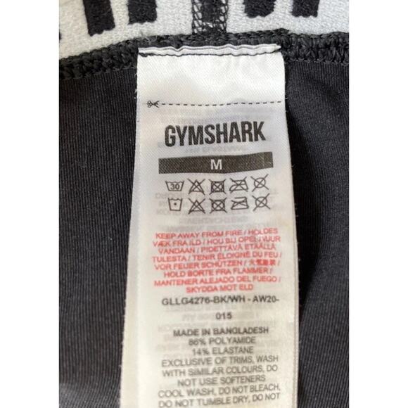 Gymshark Leggings Womens Medium Capri Black Logo Band - Picture 4 of 5